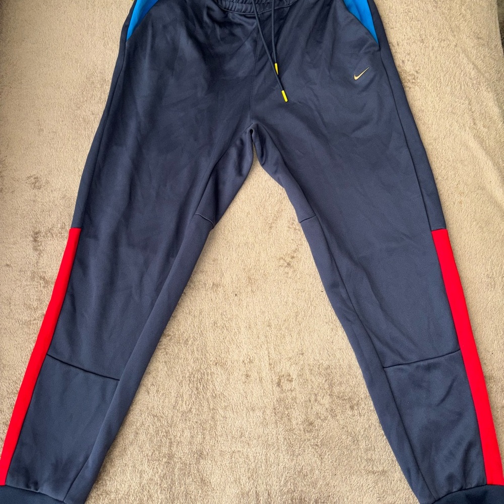 Nike Joggers - Dark Blue with Red and Blue Details